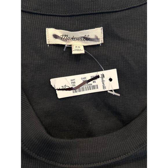Madewell Supima® Rib Scoopneck Tank Black XS - Picture 6 of 6